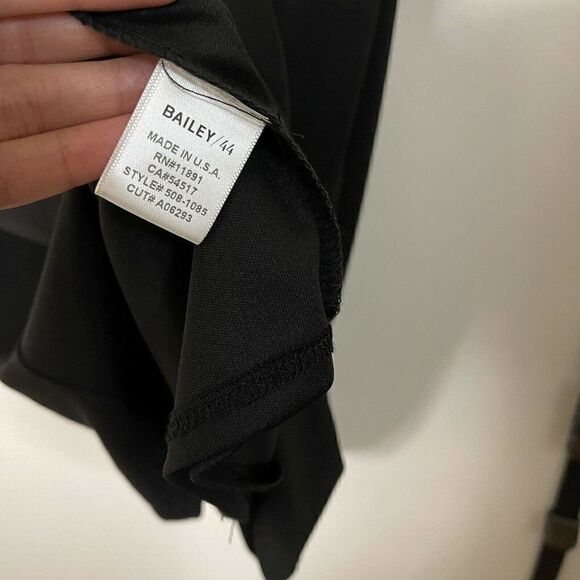 BAILEY 44 black bodycon sleeveless mesh keyhole cocktail mini dress size medium - Picture 3 of 7